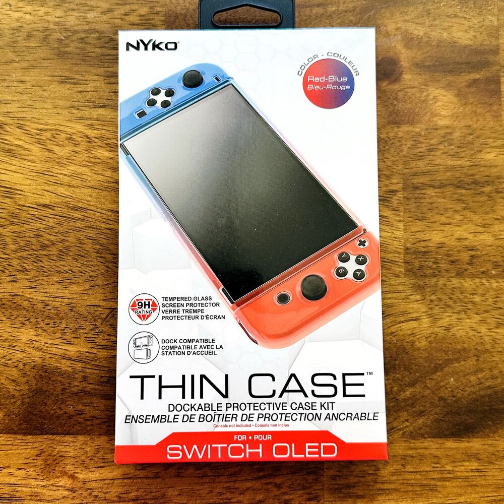 Nyko Nintendo Switch OLED Thin Case 9H Screen Protector Included Dockable